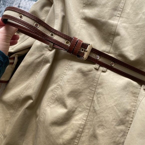 Burberry Prorsum Leather Trimmed Trench Sz6 - Picture 10 of 13
